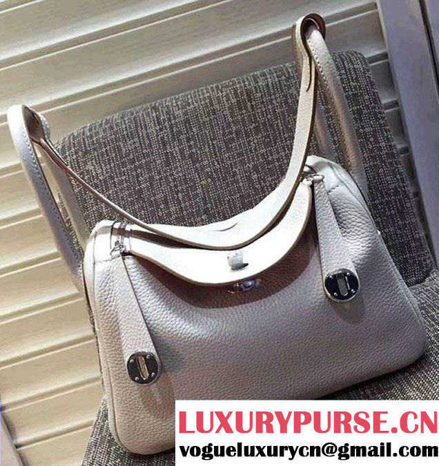 Hermes Lindy 26/30 Bag In Original Togo Leather Gold/Sliver Hardware Grey