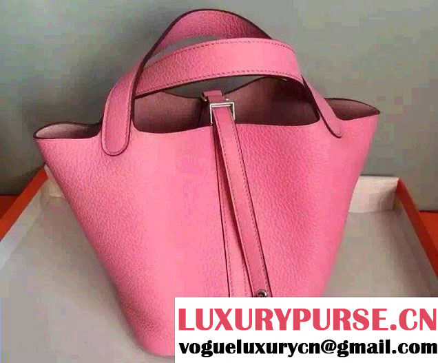 Hermes Original Togo Leather Picotin Lock PM/MM Bag Pink