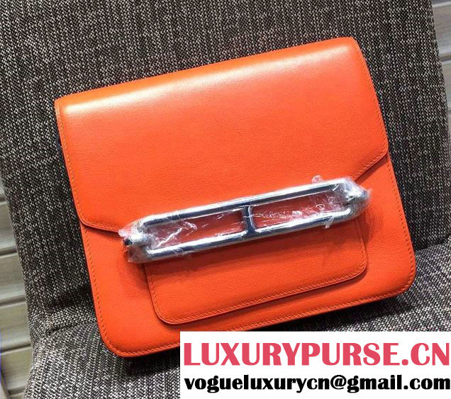 Hermes Original Swift Leather Roulis Bag Orange 2016