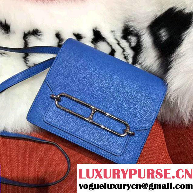 Hermes Sac Roulis Togo Leather Bag Blue 2017 (FL-7122256 )