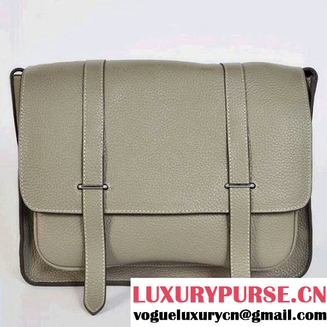 Hermes Steve 32CM Mens Bag Clemence Grey