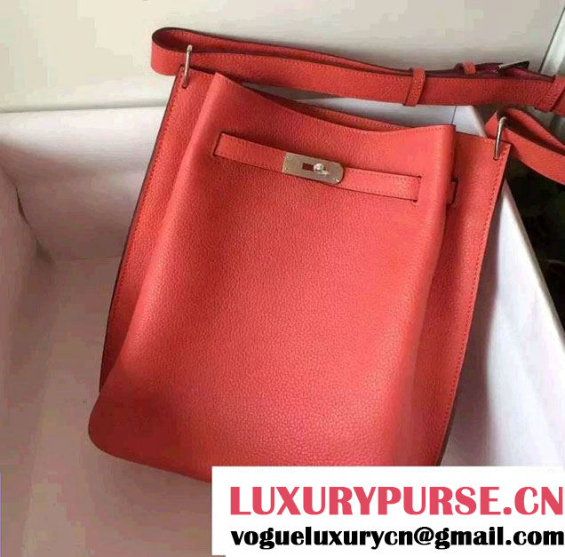 Hermes Original Togo Leather So Kelly 26cm Bag Cerise