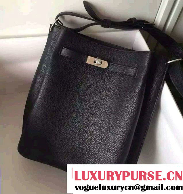 Hermes Original Togo Leather So Kelly 26cm Bag Black