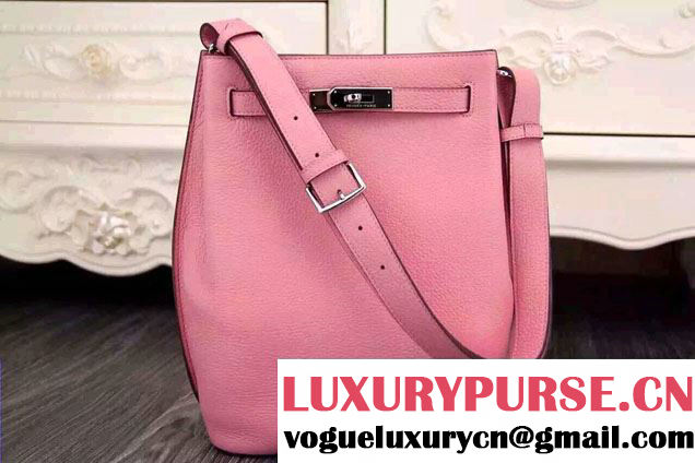 Hermes Original Togo Leather So Kelly 22cm Bag Pink