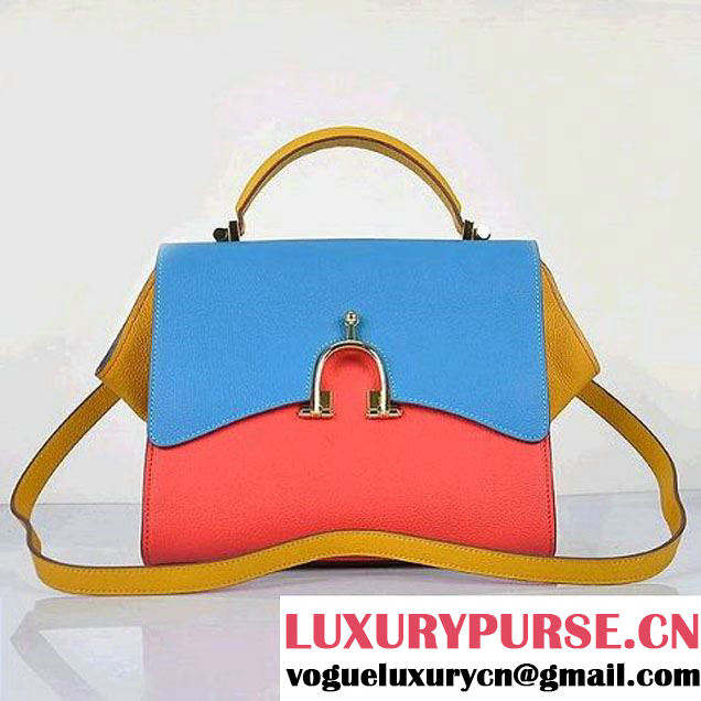 Hermes Stirrup Mini Top Handle Bag Red&Blue&Yellow - $269.00