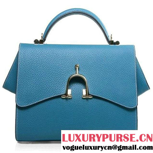 Hermes Stirrup Top Handle Bag H1955 Blue - $239.00