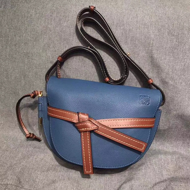 Loewe Original Calfskin Gate Small Bag Varsity Blue