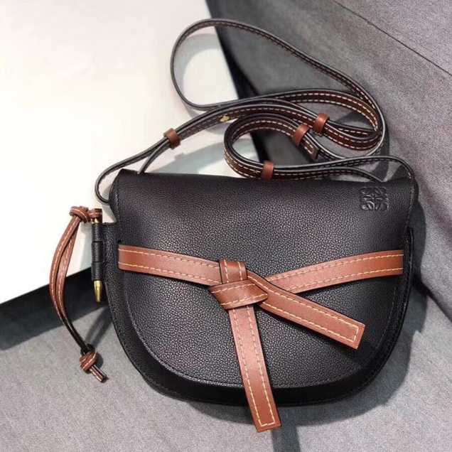 Loewe Original Calfskin Gate Small Bag Black Pecan