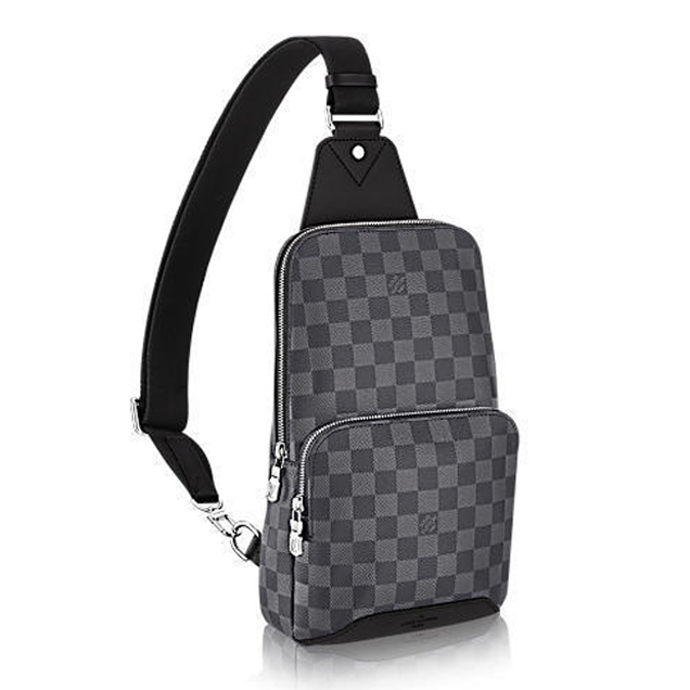 Louis Vuitton Avenue Sling Bag in Damier Graphite Canvas Fall Winter 2018 Collection N41719 Noir