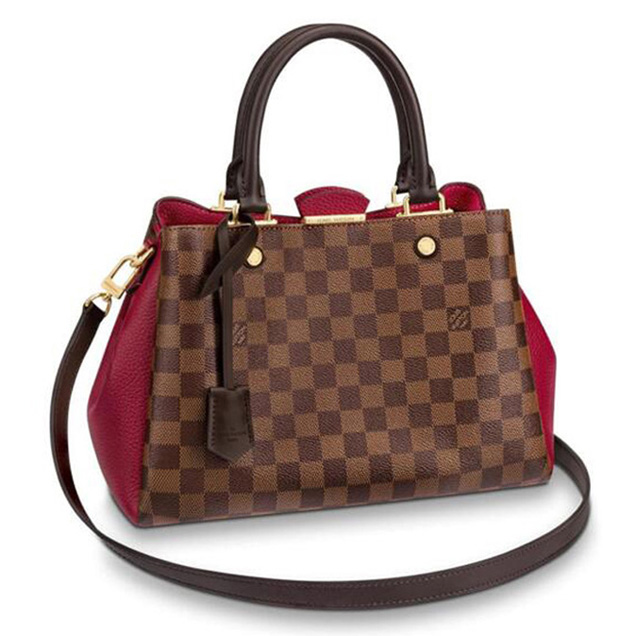 Louis Vuitton Brittany N44050 Damier Ebene Canvas Lie De Vin