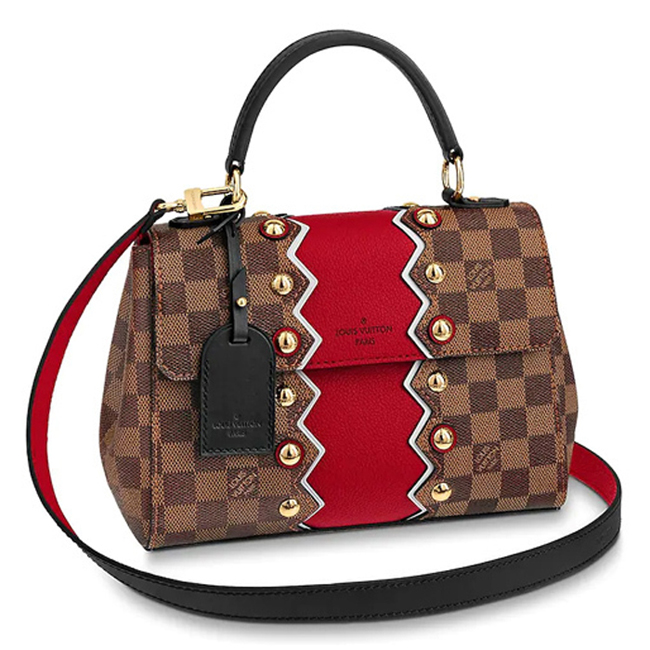 Louis Vuitton N40045 Bond Street BB Damier Ebene Canvas Rubis Red