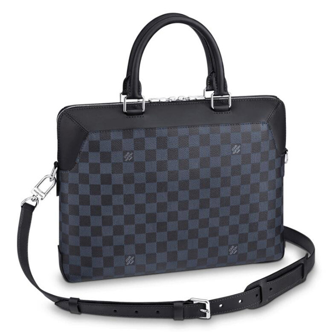 Louis Vuitton N51199 Oliver Briefcase Damier Cobalt Canvas