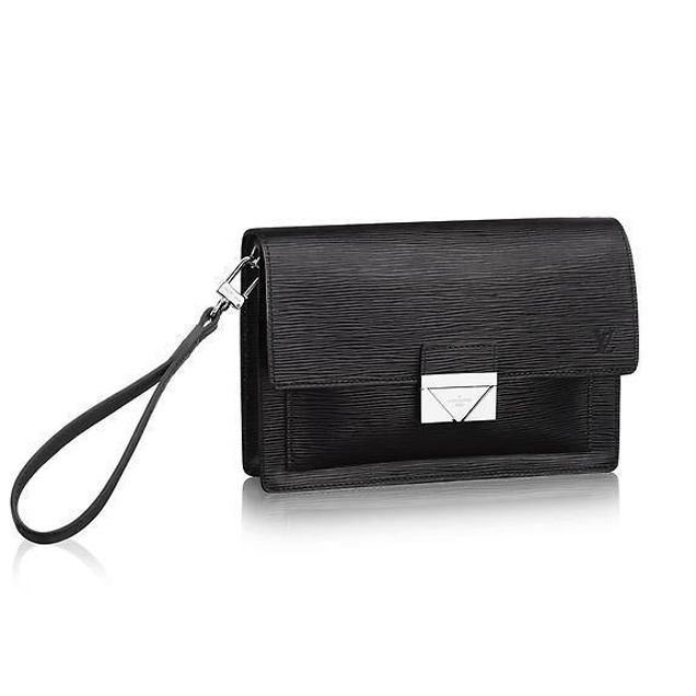 Louis Vuitton Thame Mens Clutch Epi Canvas Fall Winter 2018 Collection M42742 Black