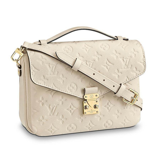 Louis Vuitton Pochette Metis 25cm Bag Monogram Empreinte Canvas Spring Summer 2018 Collection M44072 Creme