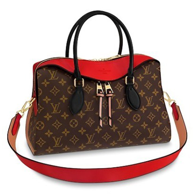 Louis Vuitton Tuileries 35cm Bag Monogram Canvas Tricolor Cowhide Fall Winter 2018 Collection M43795 Kabuki