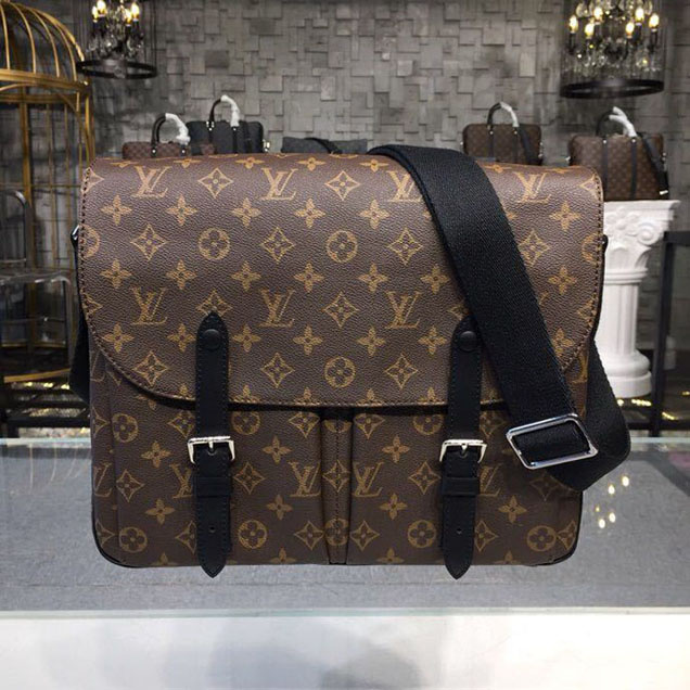 Louis Vuitton Christopher Messenger Bag 36cm Monogram Macassar Canvas Fall Winter 2018 Collection N41500 Brown