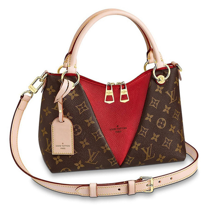 Louis Vuitton V Tote BB M43966 Monogram Canvas Cerise