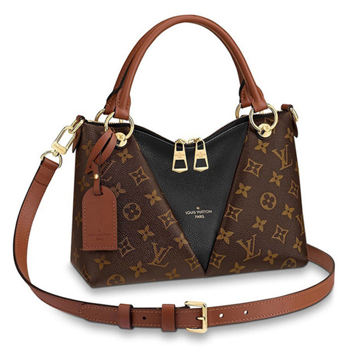 Louis Vuitton V Tote BB M43976 Monogram Canvas Black