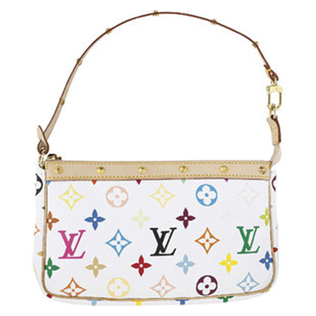 Louis Vuitton Pochette Accessoires M92649 Monogram Multicolore Blanc