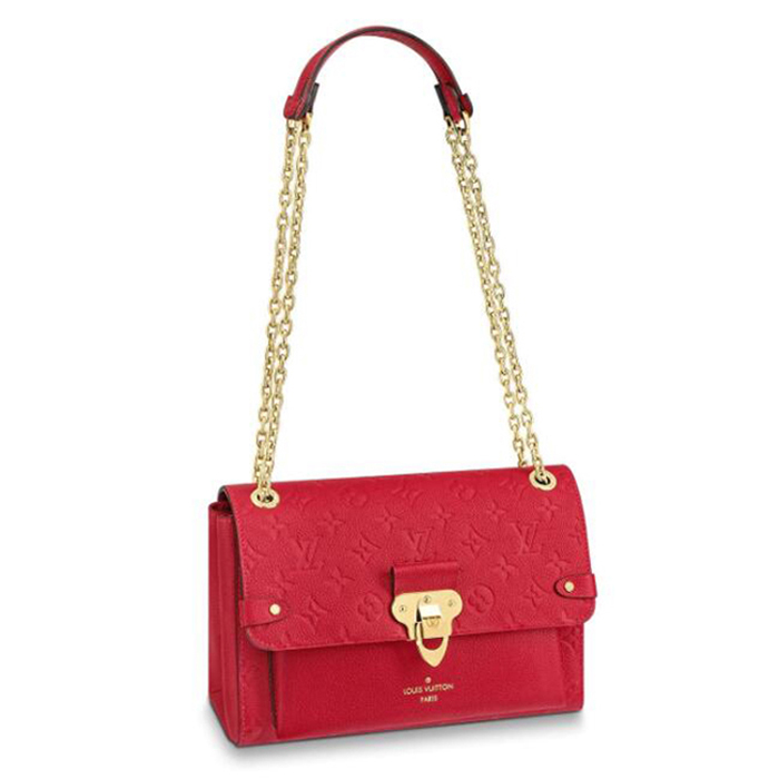 Louis Vuitton Vavin PM M43936 Monogram Empreinte Leather Scarlett Red