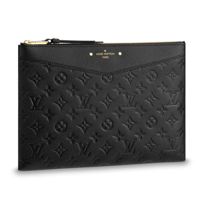 Louis Vuitton M62937 Daily Pouch Monogram Empreinte Leather Black