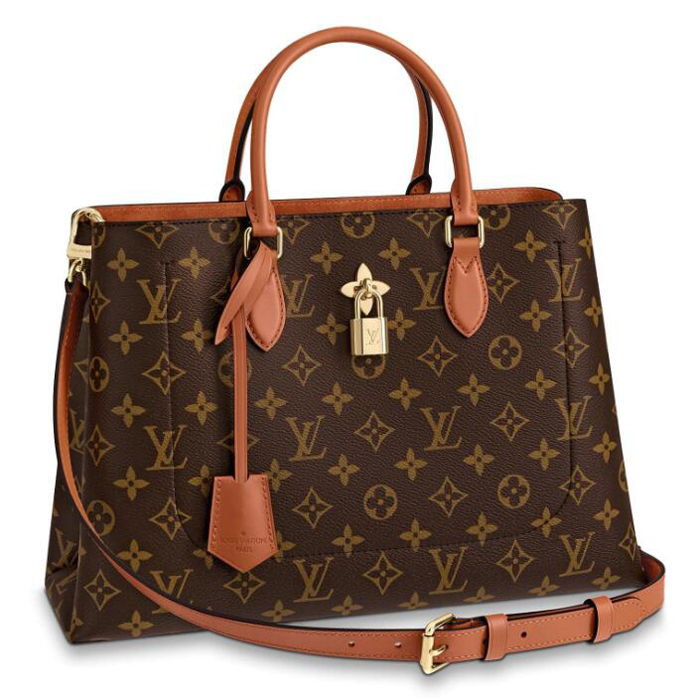 Louis Vuitton Flower Tote M43770 Monogram Canvas Caramel Brown