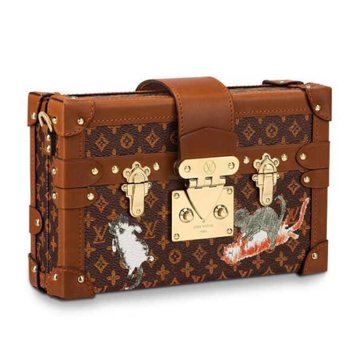 Louis Vuitton Petite Malle M44407 Monogram Canvas Brown And Orange