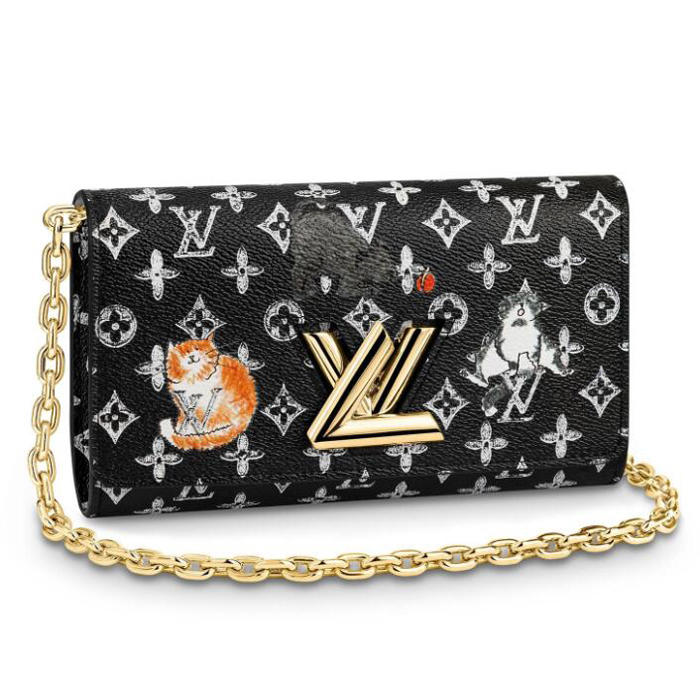 Louis Vuitton Twist Chain Wallet M63888 Monogram Canvas