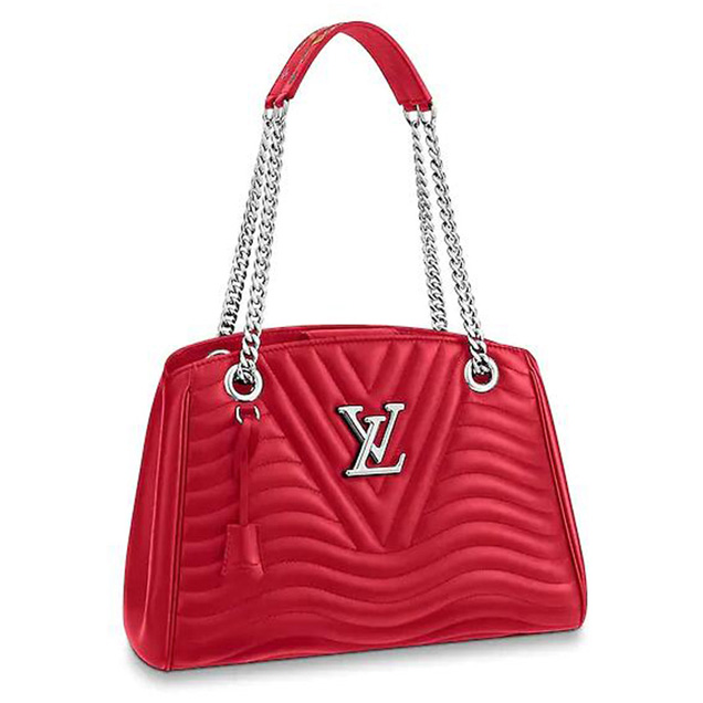 Louis Vuitton New Wave Chain Tote Bag MM Quilted Calfskin Leather Fall Winter 2018 Collection M51497 Scarlet-Red Ecarlate