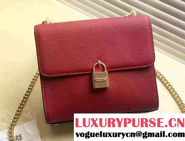 Michael Kors Studio Mercer Large Leather Messenger Bag Red 2017