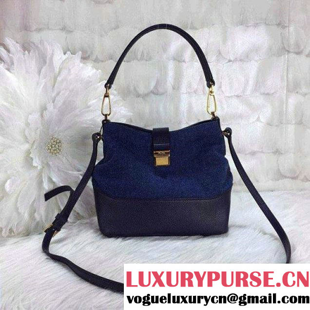 Miu Miu Denim Hobo Bag Blue 2015 (1B030-2282 )