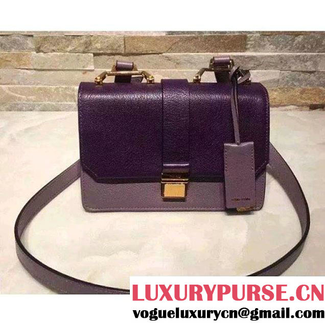 Miu Miu Calfskin Organ Shoulder Bag Duotone Purple 2015 (1A034-2683 )