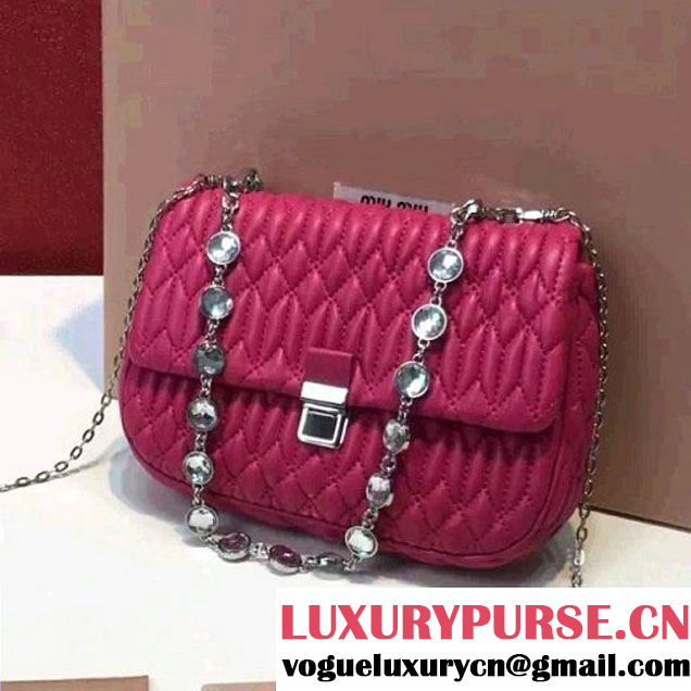 MiuMiu Nappa Leather Shoulder Bag RT0636 Fuchsia (2A098-6050404 )