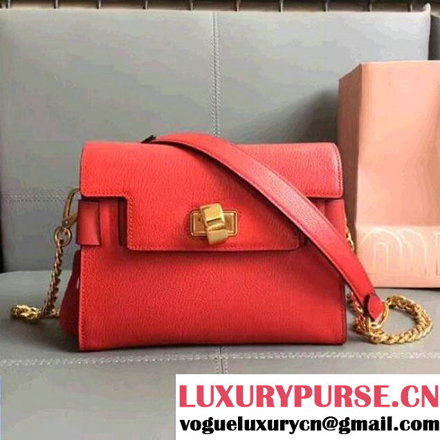 Miu Miu Goatskin Shoulder Bag 5BD059 Red 2017 (JD-7072815 )