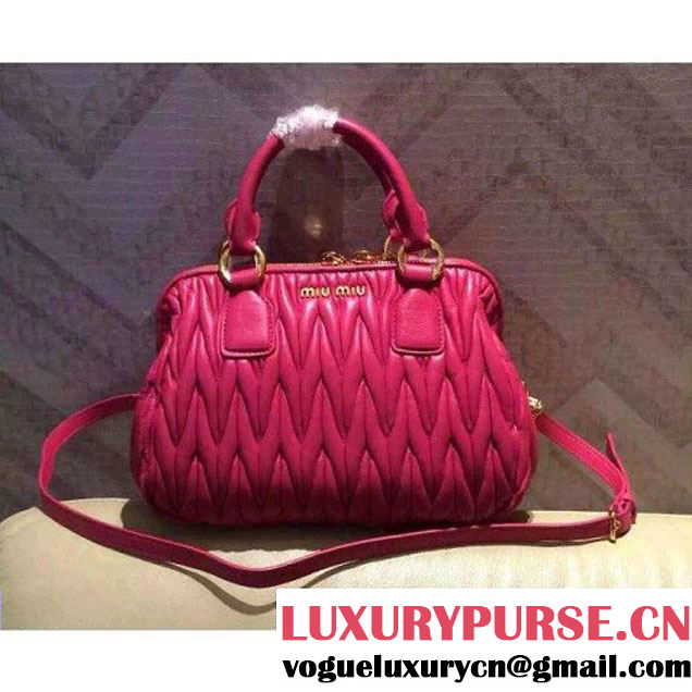 Miu Miu Nappa Leather Top Handle Bag Red (1b016-042407 )