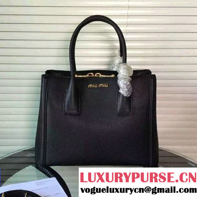 MiuMiu Goatskin Top Handle Bag RN0083 Black (2A098-6050406 )