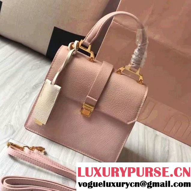 Miu Miu Madras Goat Leather Top Handle Bag 5BH018 Pink 2016 (JD-6112247 )