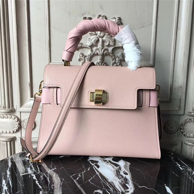 Miu Miu Madras Click Satchel 28cm Bag Goatskin Leather Fall Winter 2017 Collection Pink