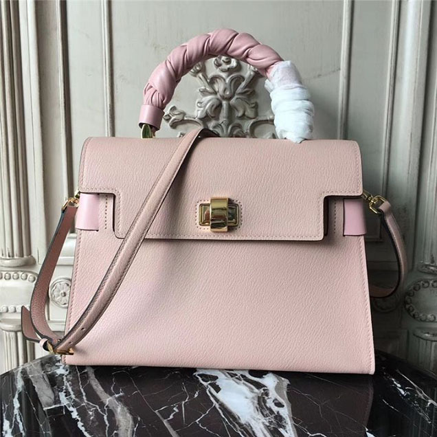 Miu Miu Madras Click Satchel 31 Bag Goatskin Leather Fall Winter 2017 Collection Pink