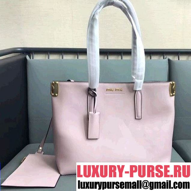 Miu Miu Calfskin Tote Bag with Top Handle Pink (JD-8031604 )