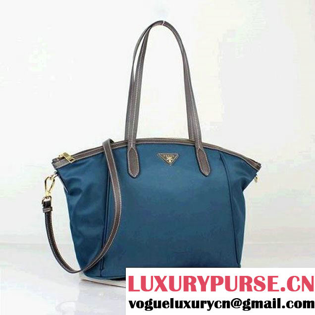 Prada Canvas Shoulder Bag BR4664 Blue