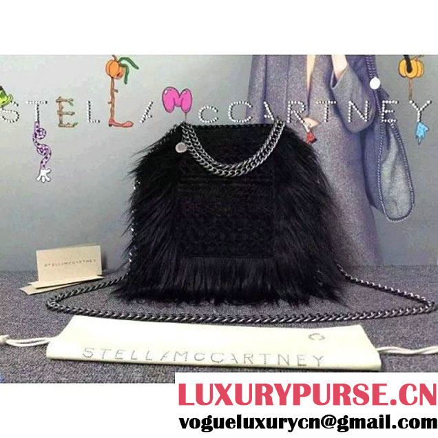 Stella McCartney Falabella Alter Fur Mini Tote Black 2016 (WJ-120945 )