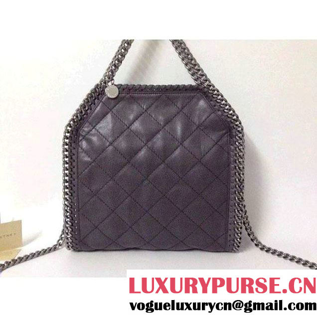 Stella McCartney Falabella Quilted Mini Tote Bag in Dark Grey (WJ-121362 )