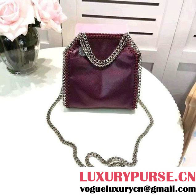 Stella McCartney Falabella Tiny Tote Bag (18cm) in Burgundy (WJ-6052438 )