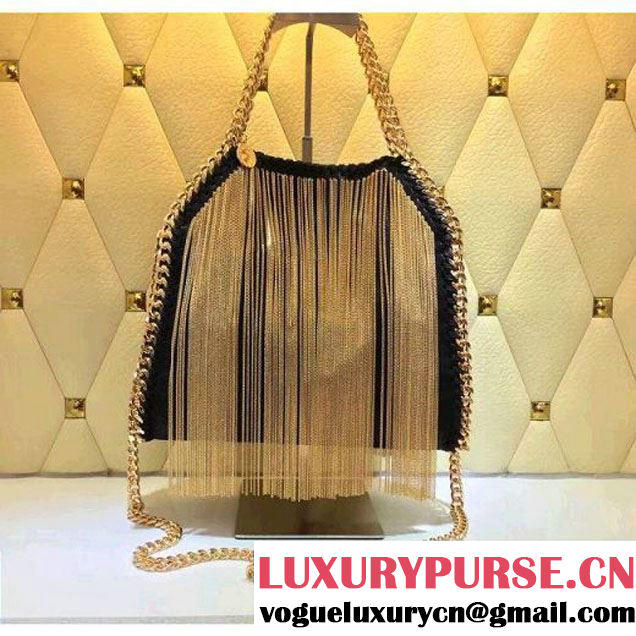 Stella McCartney Falabella Gold Chain Fringed Mini Tote Bag (26cm) 2016 (WJ-6090647 )