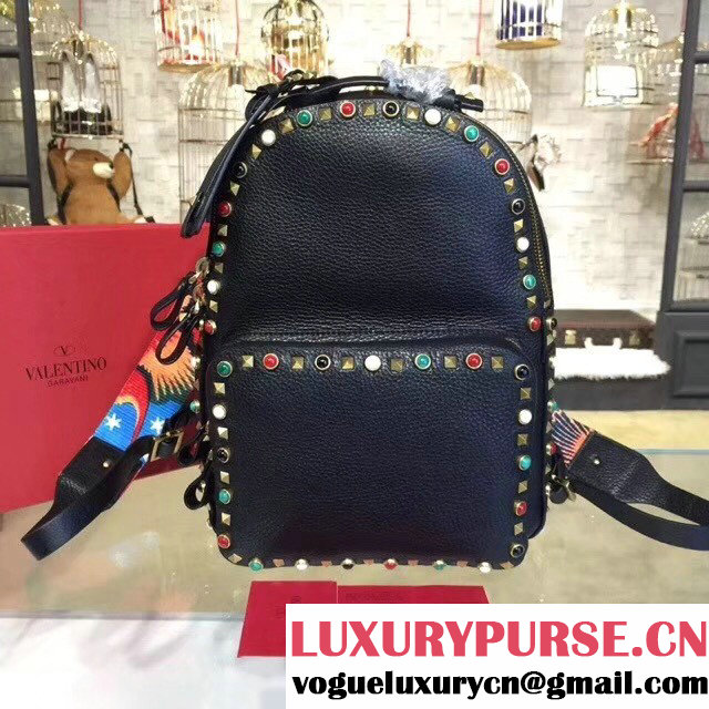 VALENTINO Mini Rockstud backpack V0858 black