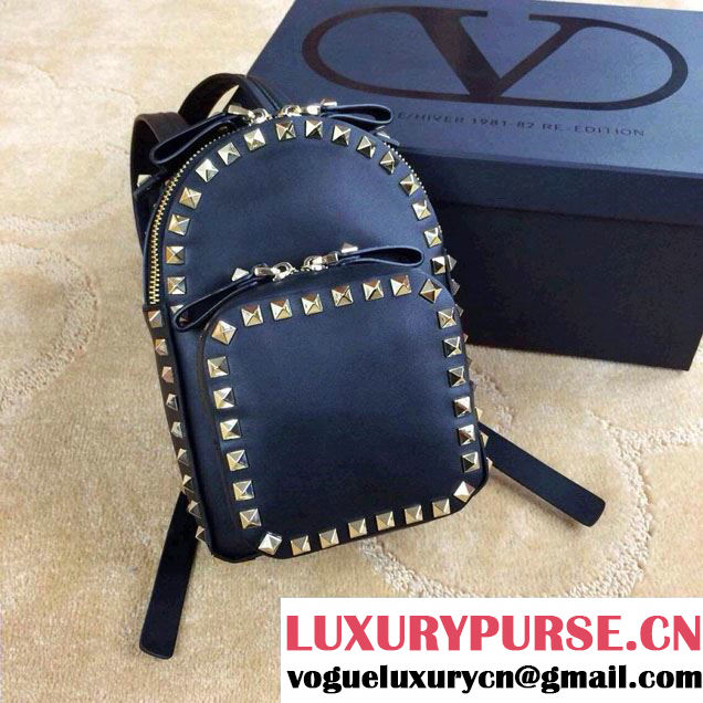 Valentino Rockstud Small Backpack Black 2015