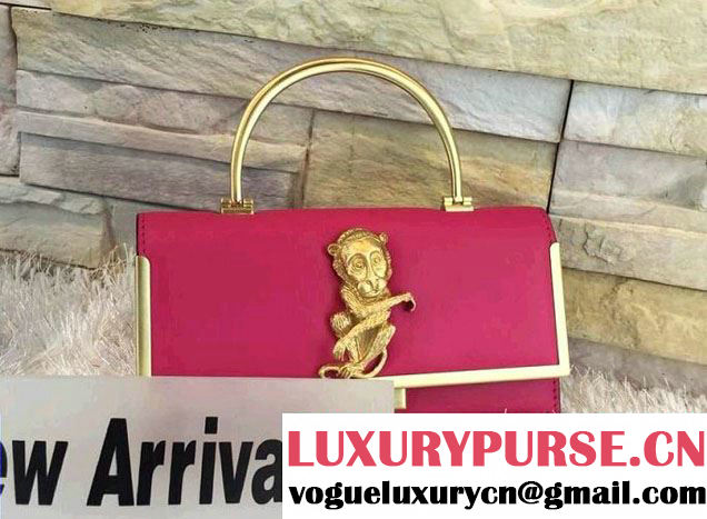 Valentino Monkey Buckle Clutch Bag Fushia Fall 2014