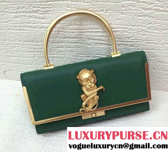 Valentino Monkey Buckle Clutch Bag Green Fall 2014