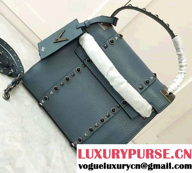 Valentino My Rockstud Rolling Small Single Handle Bag Light Blue 2017